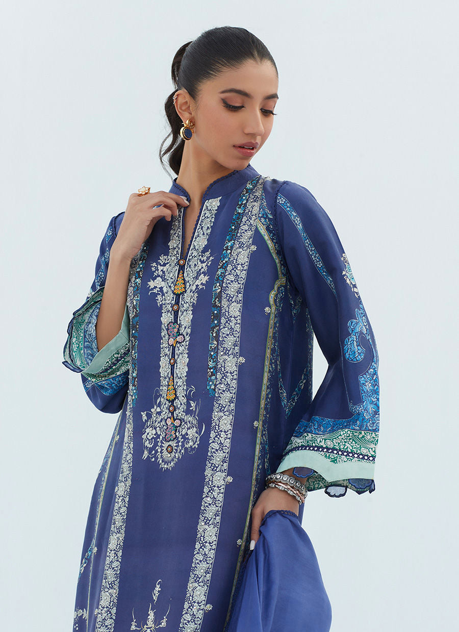 SIMI LAPIS SHIRT AND DUPATTA - Lea Spring by Farah Talib Aziz