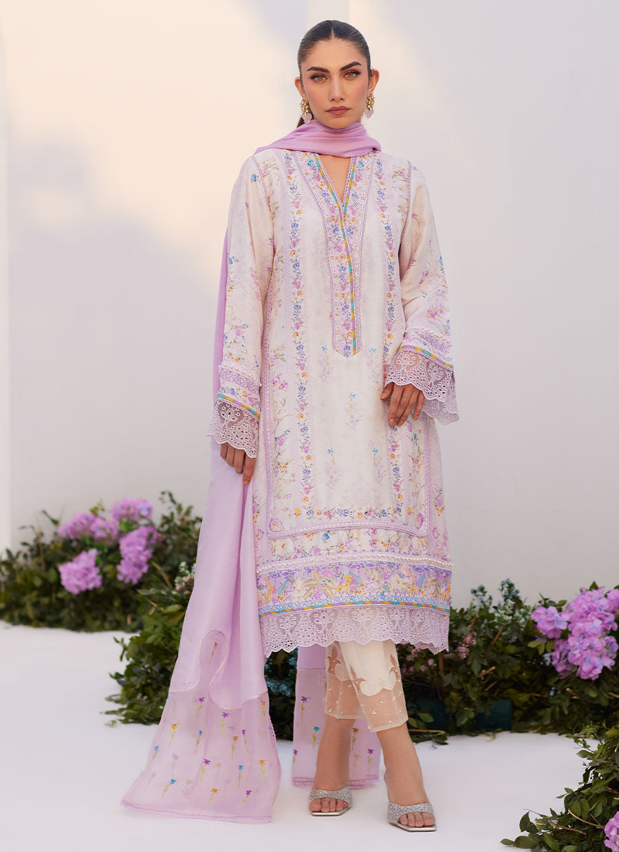 HEATHER LAVENDER SHIRT AND DUPATTA -ZAZA PRINTS '24 BY FARAH TALIB AZIZ