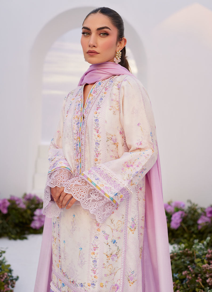 HEATHER LAVENDER SHIRT AND DUPATTA -ZAZA PRINTS '24 BY FARAH TALIB AZIZ