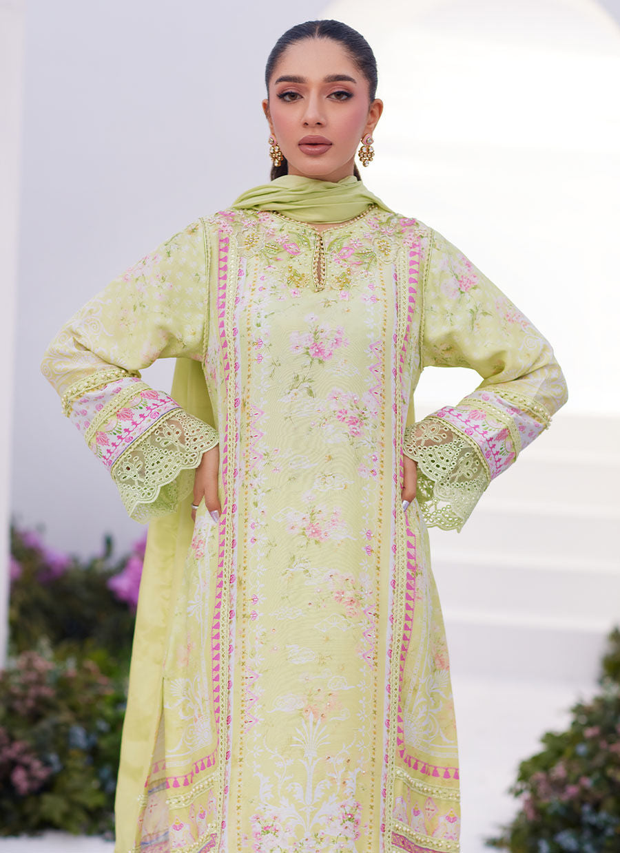 KELLY LIME SHIRT AND DUPATTA-ZAZA PRINTS '24 BY FARAH TALIB AZIZ