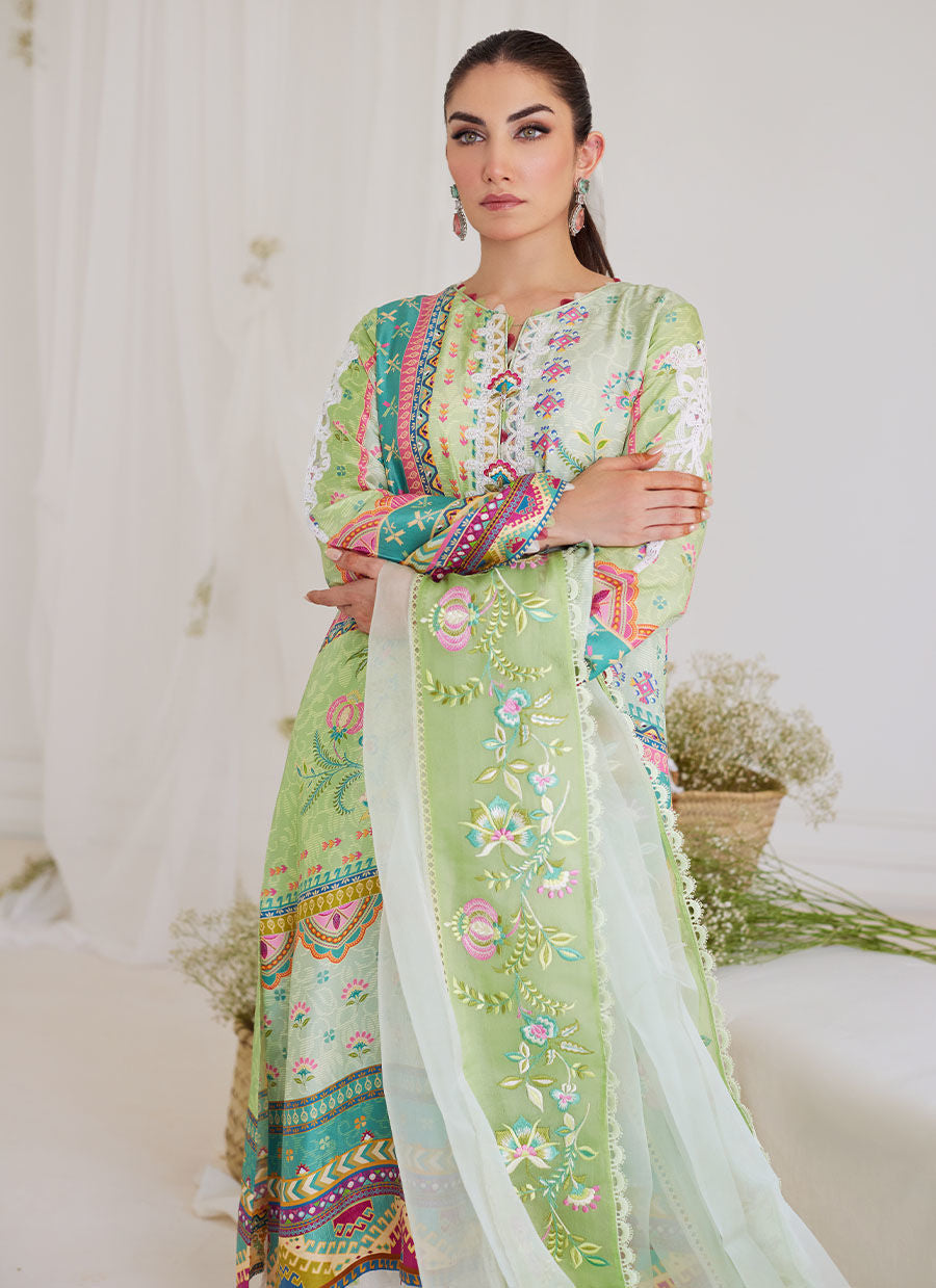 MARTA APPLE GREEN SHIRT AND DUPATTA - Tara Eid Luxe by Farah Talib Aziz