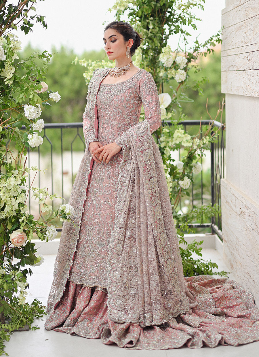 Aanya Rose Pink French Chantilly Bridal - Miray Heritage Bridal's by Farah Talib Aziz