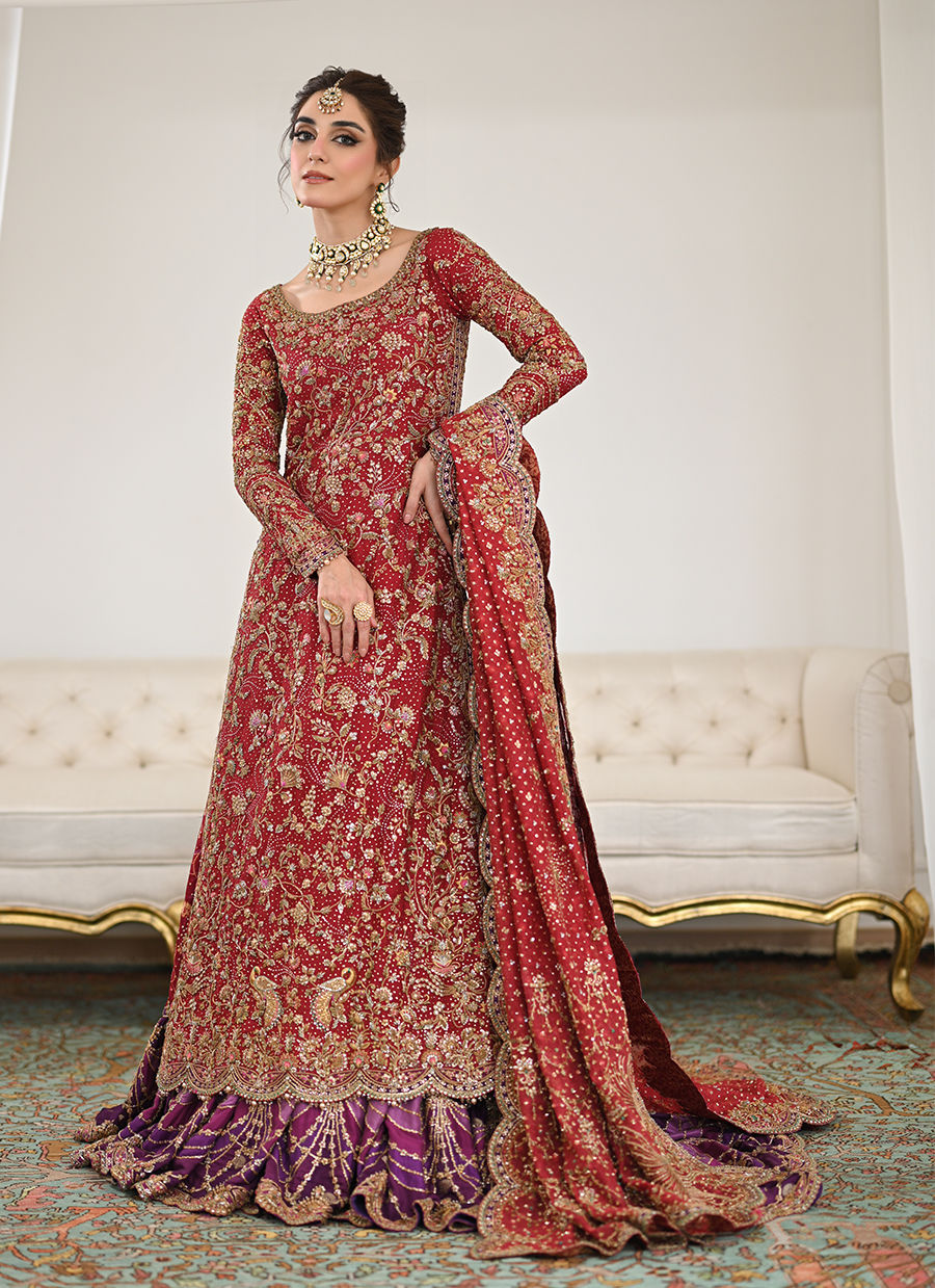 Azina Scarlet Farshi Bridal - Miray Heritage Bridal's by Farah Talib Aziz