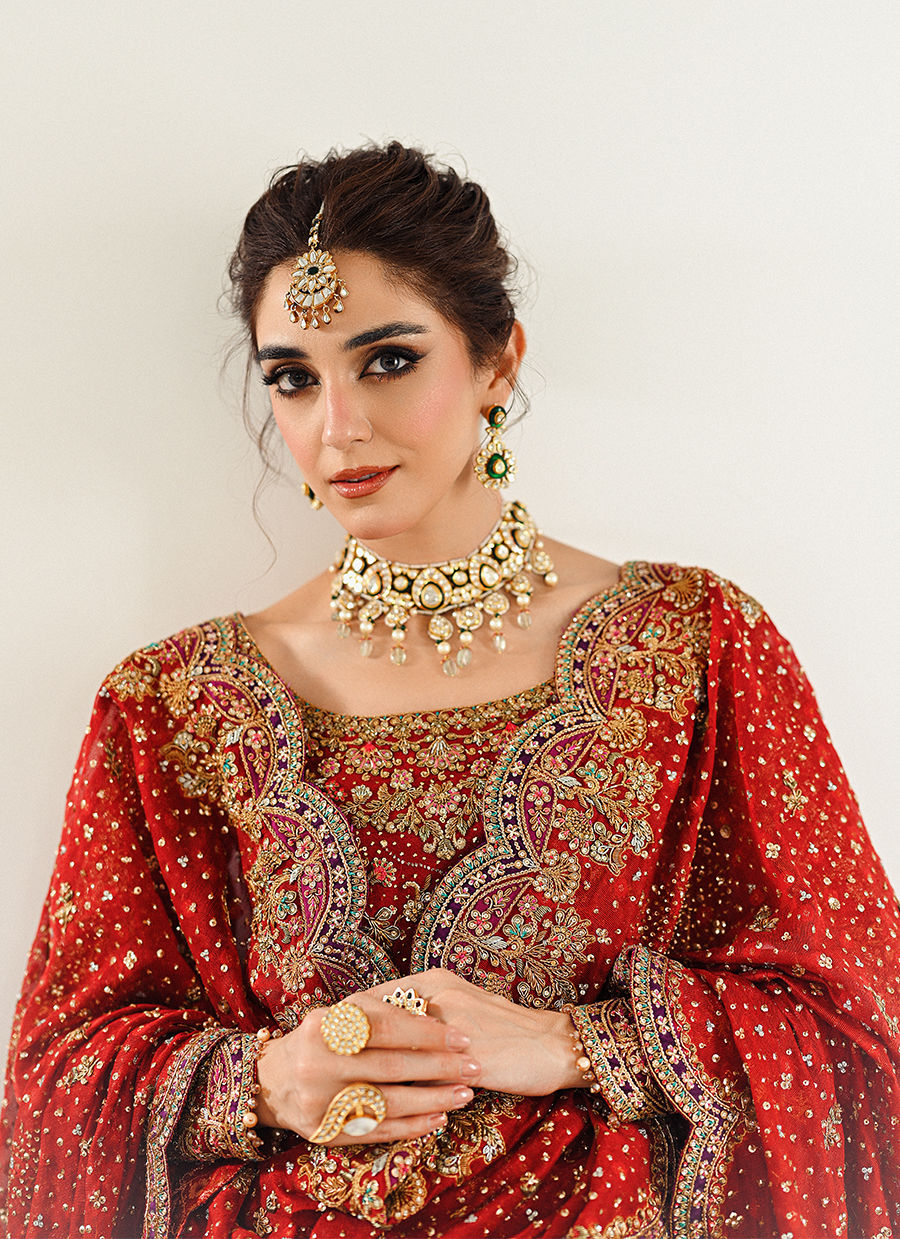 Azina Scarlet Farshi Bridal - Miray Heritage Bridal's by Farah Talib Aziz