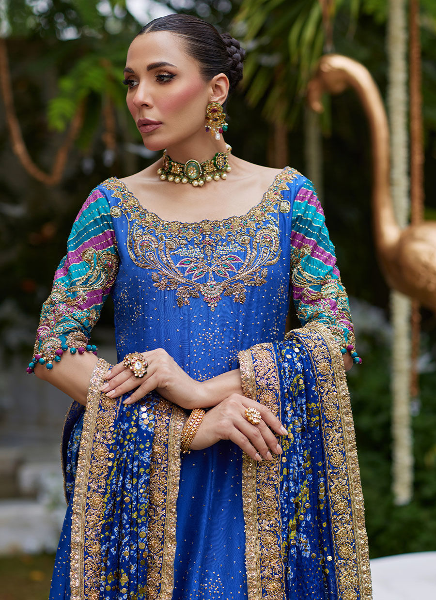 Amela Blue Kalidaar - Miray Festive Formals by Farah Talib Aziz