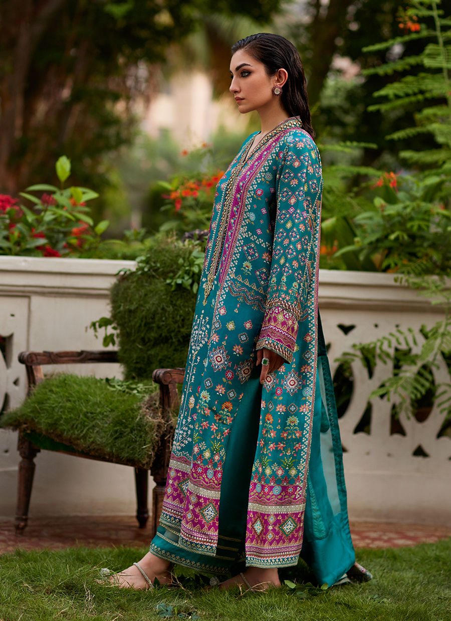 Aahna Shirt And Dupatta - Mayna Festive Prints'24 by Farah Talib Aziz