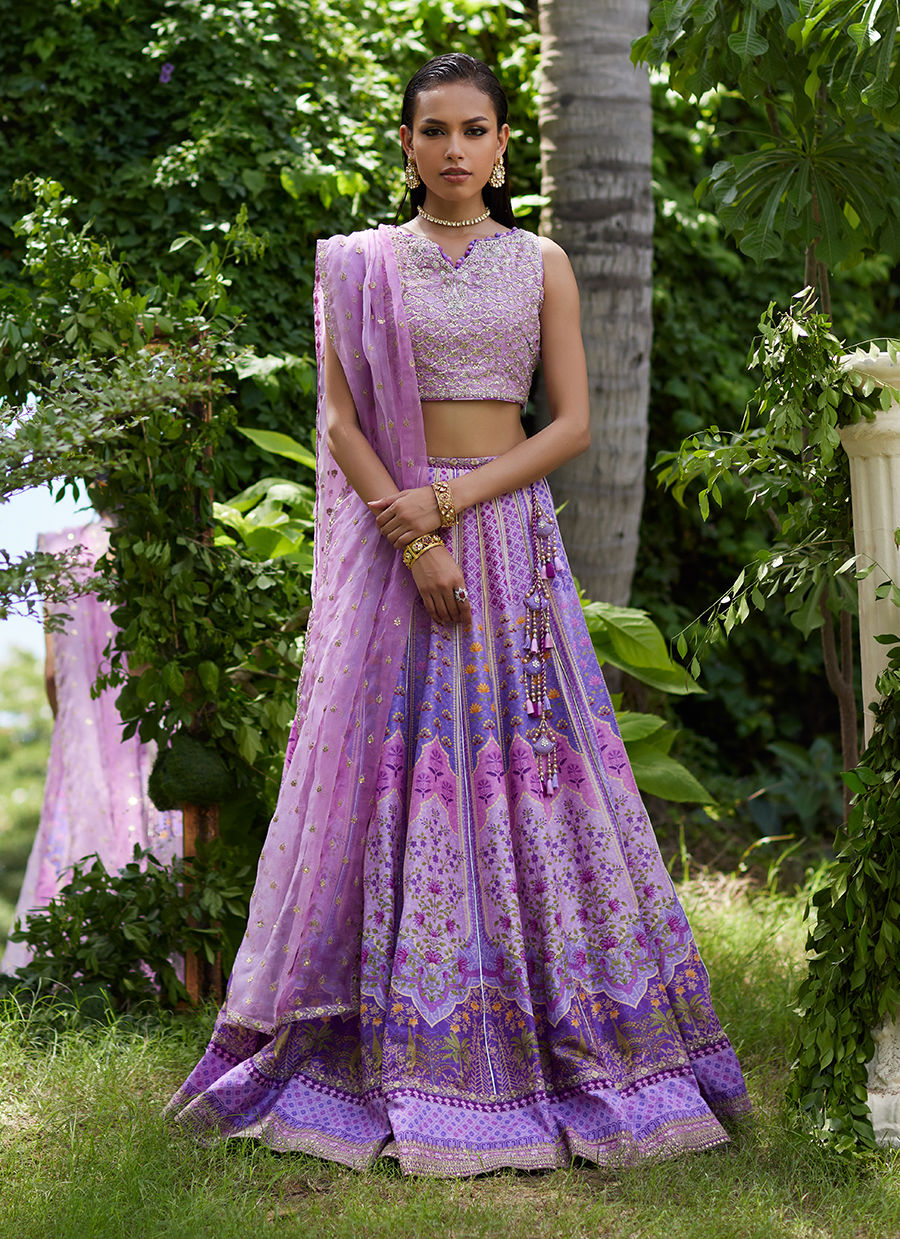 Ferazia Embellished Lehenga Choli - Mayna Festive Prints'24 by Farah Talib Aziz