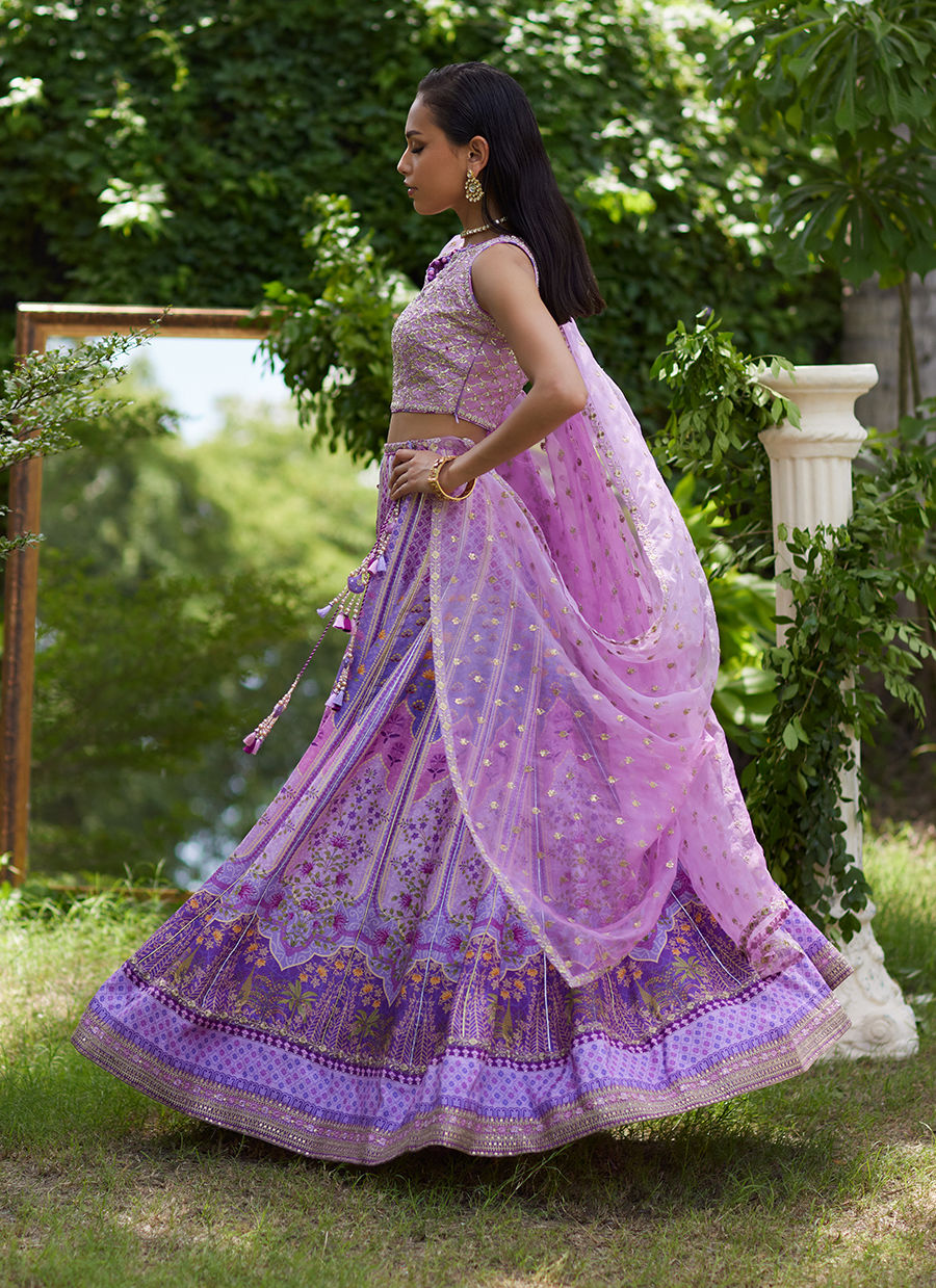 Ferazia Embellished Lehenga Choli - Mayna Festive Prints'24 by Farah Talib Aziz