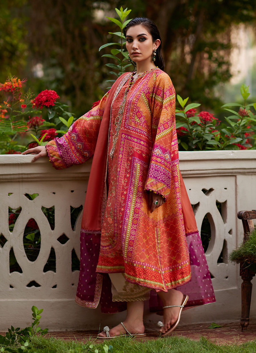 Fadil Shirt And Dupatta - Mayna Festive Prints'24 by Farah Talib Aziz