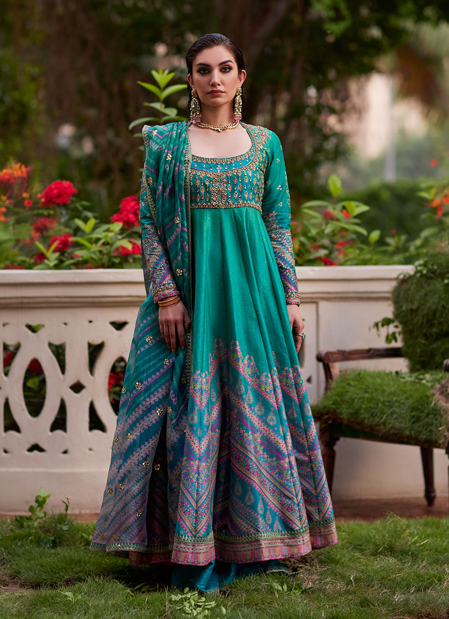 Aalam Kalidaar And Dupatta - Mayna Festive Prints'24 by Farah Talib Aziz