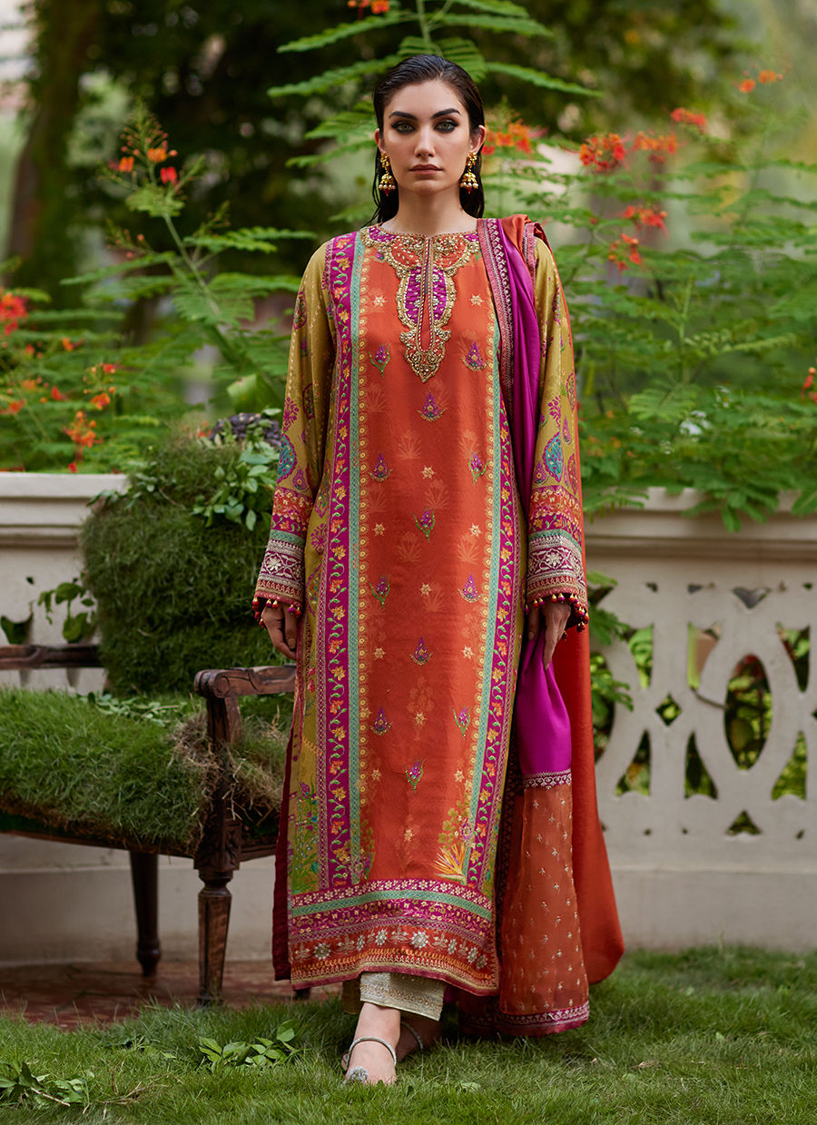 Aifa Shirt And Dupatta - Mayna Festive Prints'24 by Farah Talib Aziz