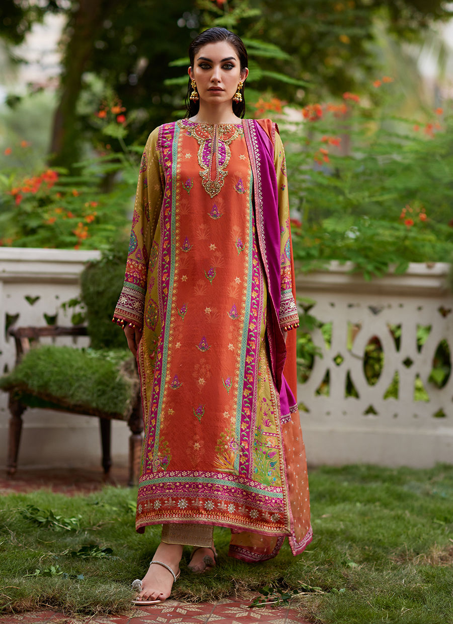 Aifa Shirt And Dupatta - Mayna Festive Prints'24 by Farah Talib Aziz