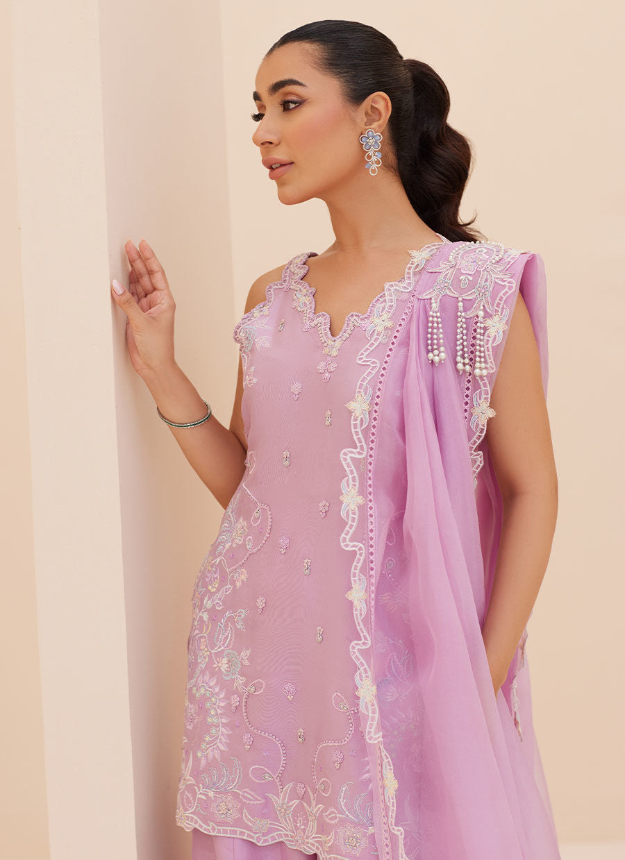 Lilliana Lilac Shirt and Dupatta - Zaza'25 by Farah Talib Aziz