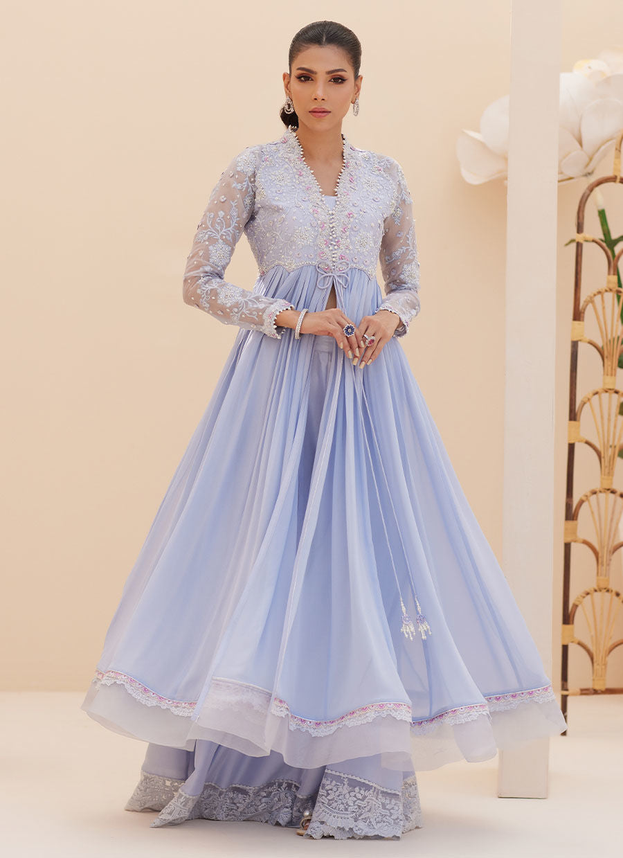 Antalia Wedgewood Blue Kalidaar - Zaza'25 by Farah Talib Aziz