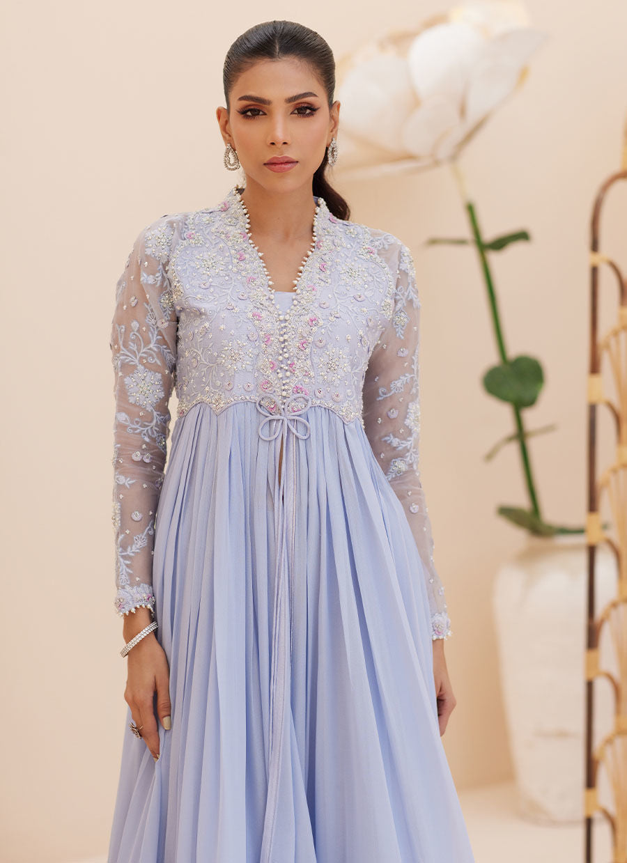 Antalia Wedgewood Blue Kalidaar - Zaza'25 by Farah Talib Aziz