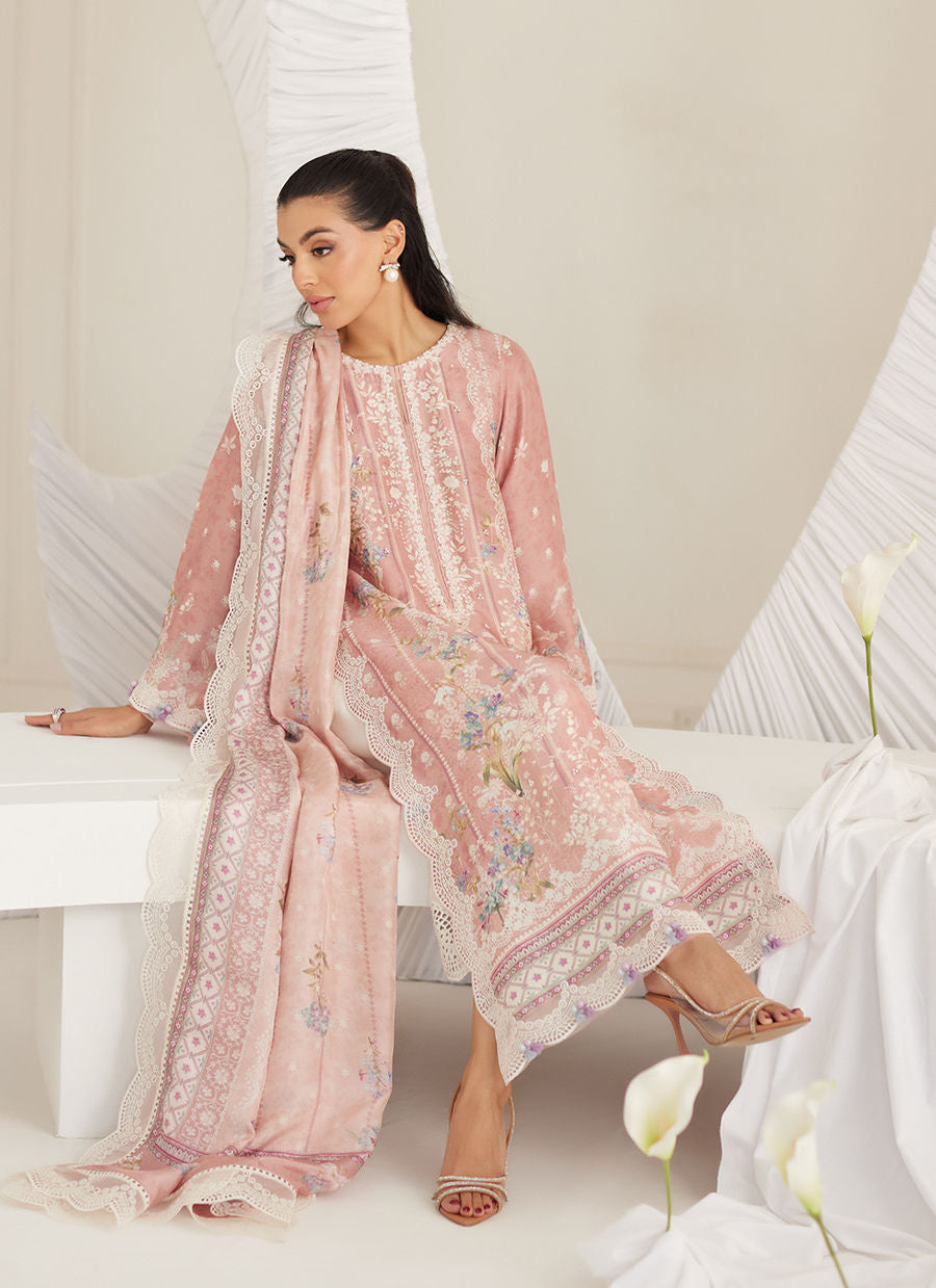 Elara Blush Shirt and Dupatta - LEA Eid 25 by Farah Talib Aziz