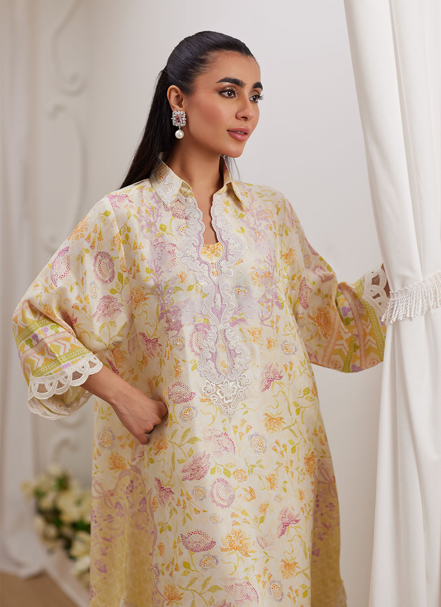 Emelia Ivory Shirt Dress - LEA Eid 25 by Farah Talib Aziz