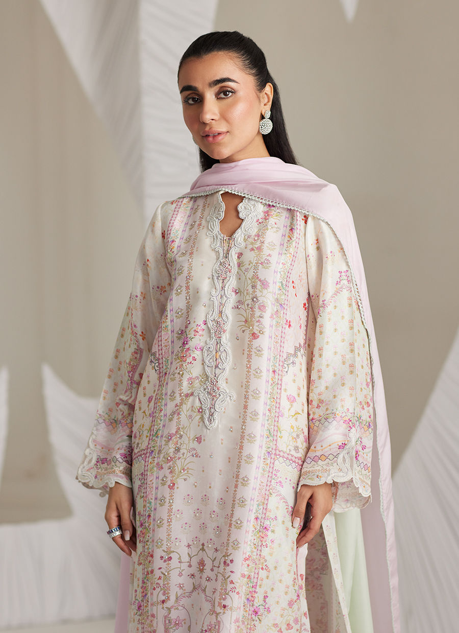 Brea Ivory Shirt and Dupatta - LEA Eid 25 by Farah Talib Aziz