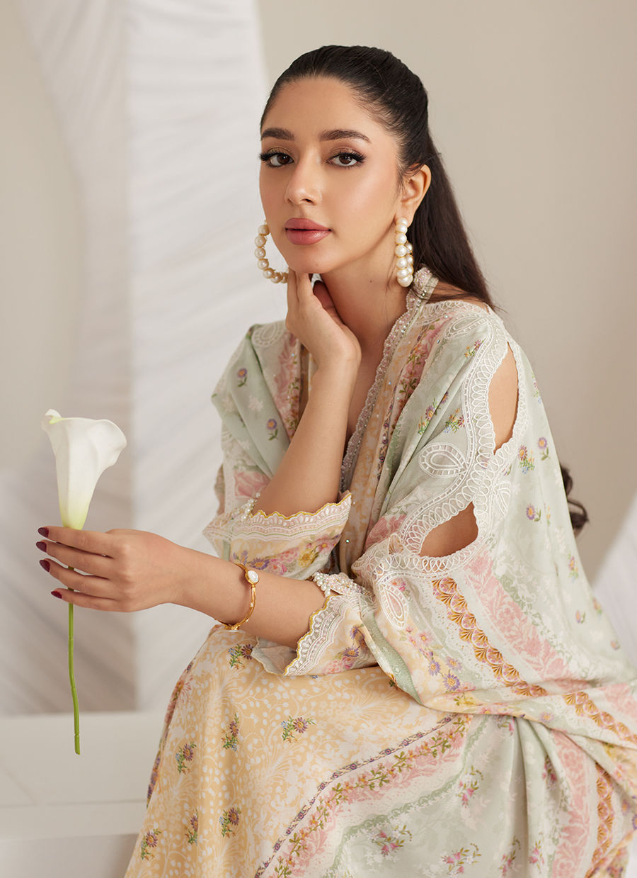 Allegra Mint Kaftan - LEA Eid 25 by Farah Talib Aziz