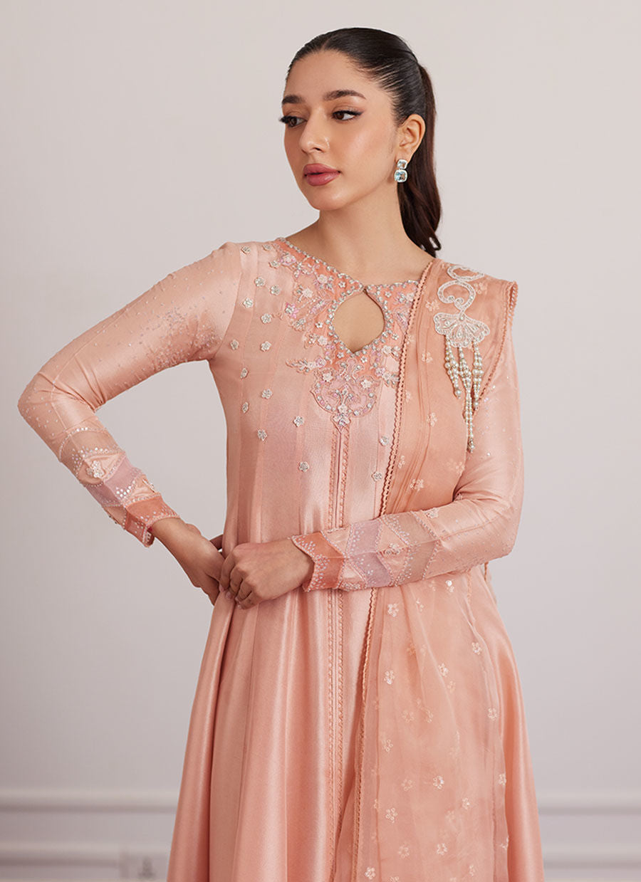 Finn Peach Kalidaar And Dupatta - Luna Eid Edit by Farah Talib Aziz