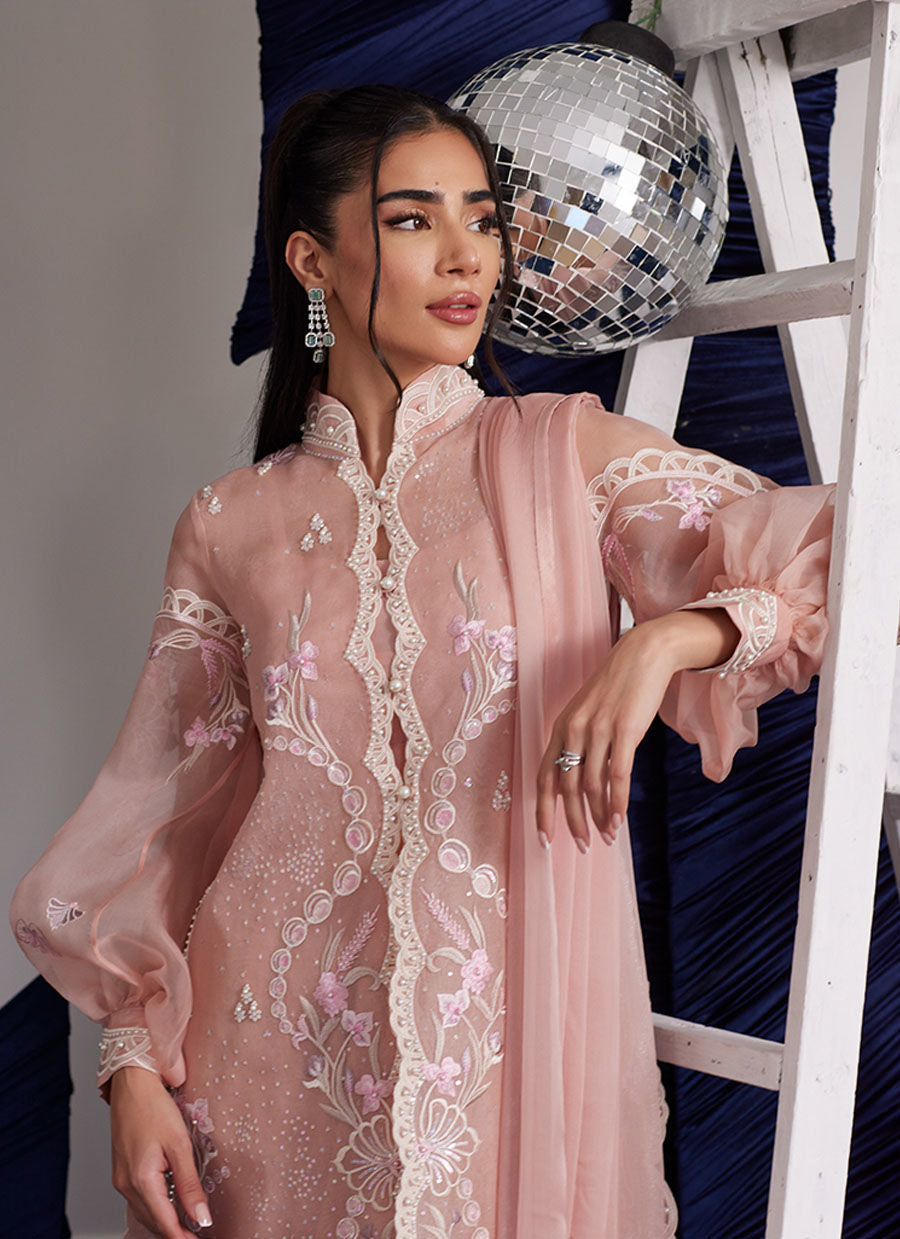 Piper Blush Shirt And Dupatta - Luna Eid Edit by Farah Talib Aziz