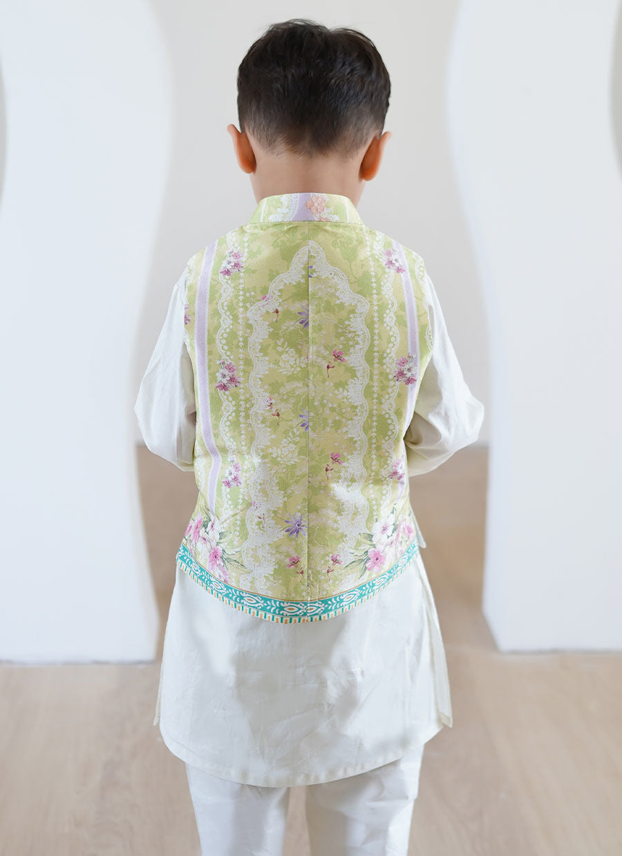 Elowyn Kiwi Mini Waistcoat - Tara Eid Luxe 25 by Farah Talib Aziz