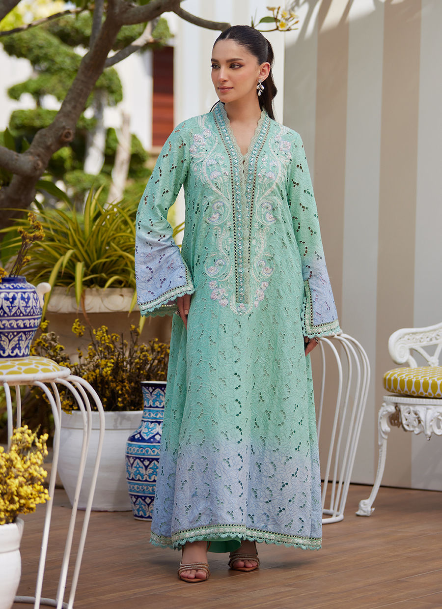 Ciya Aqua Kaftan - Tara Eid Luxe II by Farah Talib Aziz