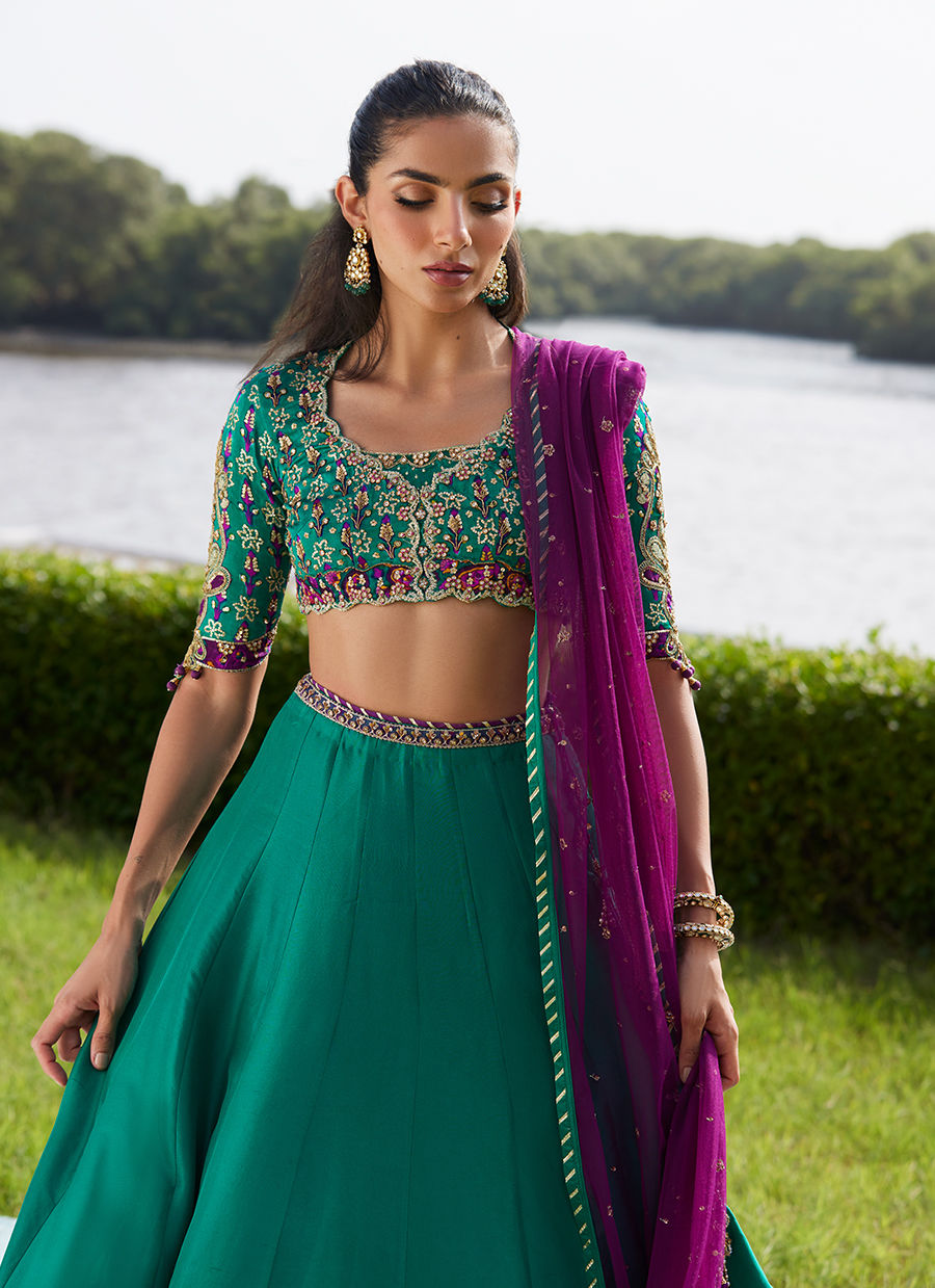 Amaranth Lehnga Choli - Mayna Festive Luxe Pret by Farah Talib Aziz