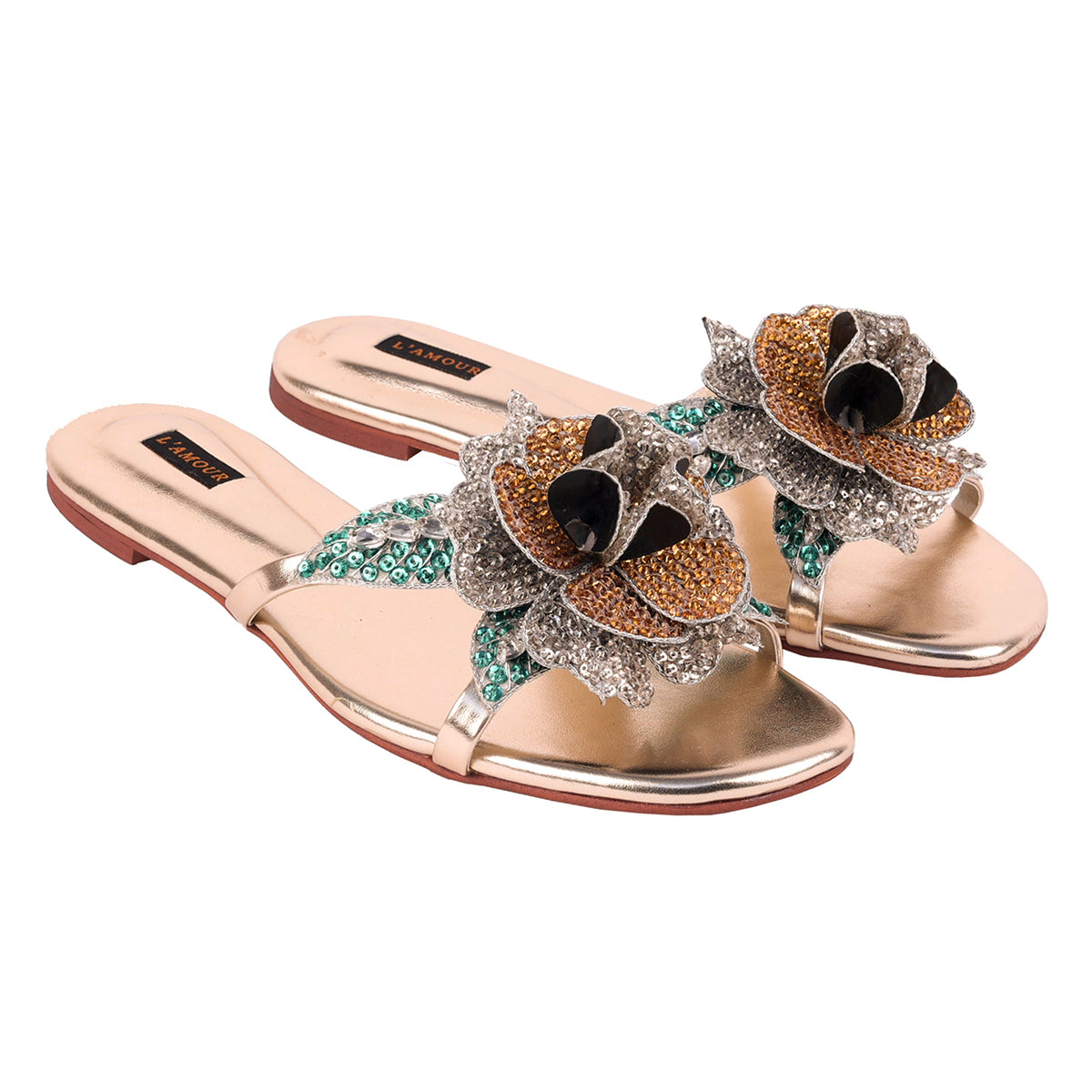 Beeba Flats - Gold - Flats by L'amour