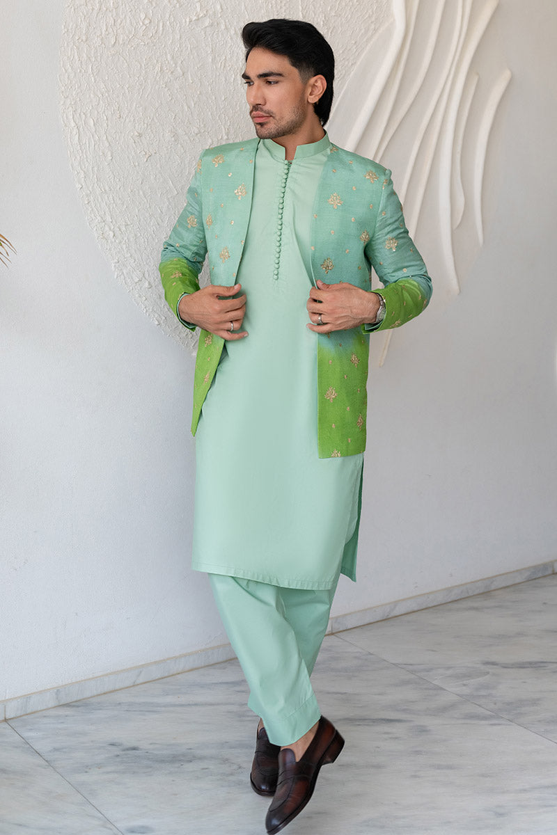 Gradiant Green Princecoat - Celina by Chic ophicial