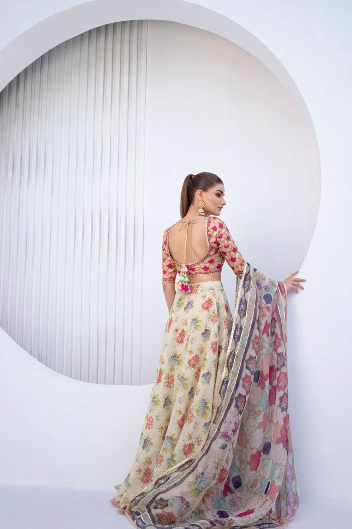 Chatapati Choli With Printed Lehnga - Sania Maskatiya