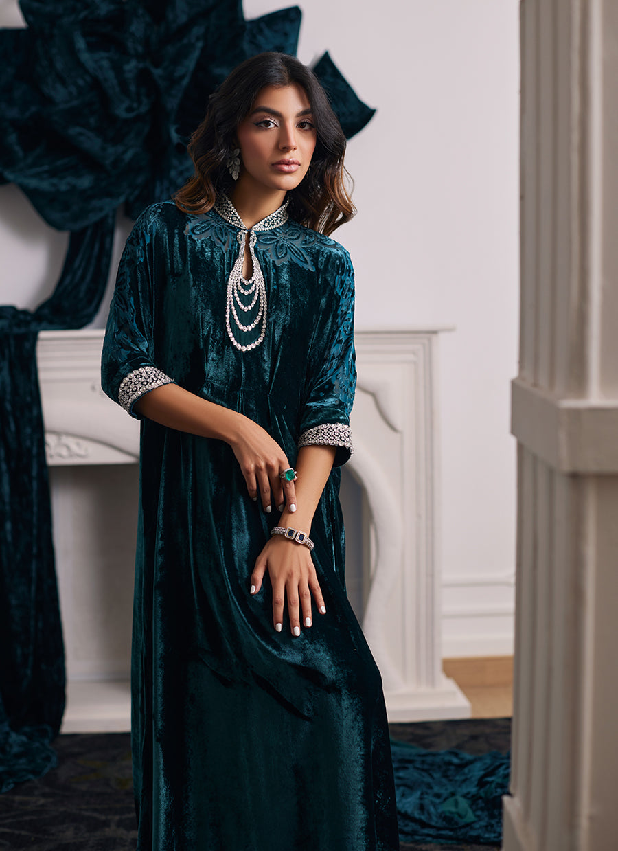 Alita Emerald Kaftan - Velvets the Afterparty 24 by Farah Talib Aziz