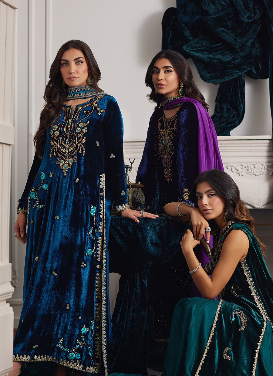 Edie Shirt And Dupatta - Velvets the Afterparty 24 by Farah Talib