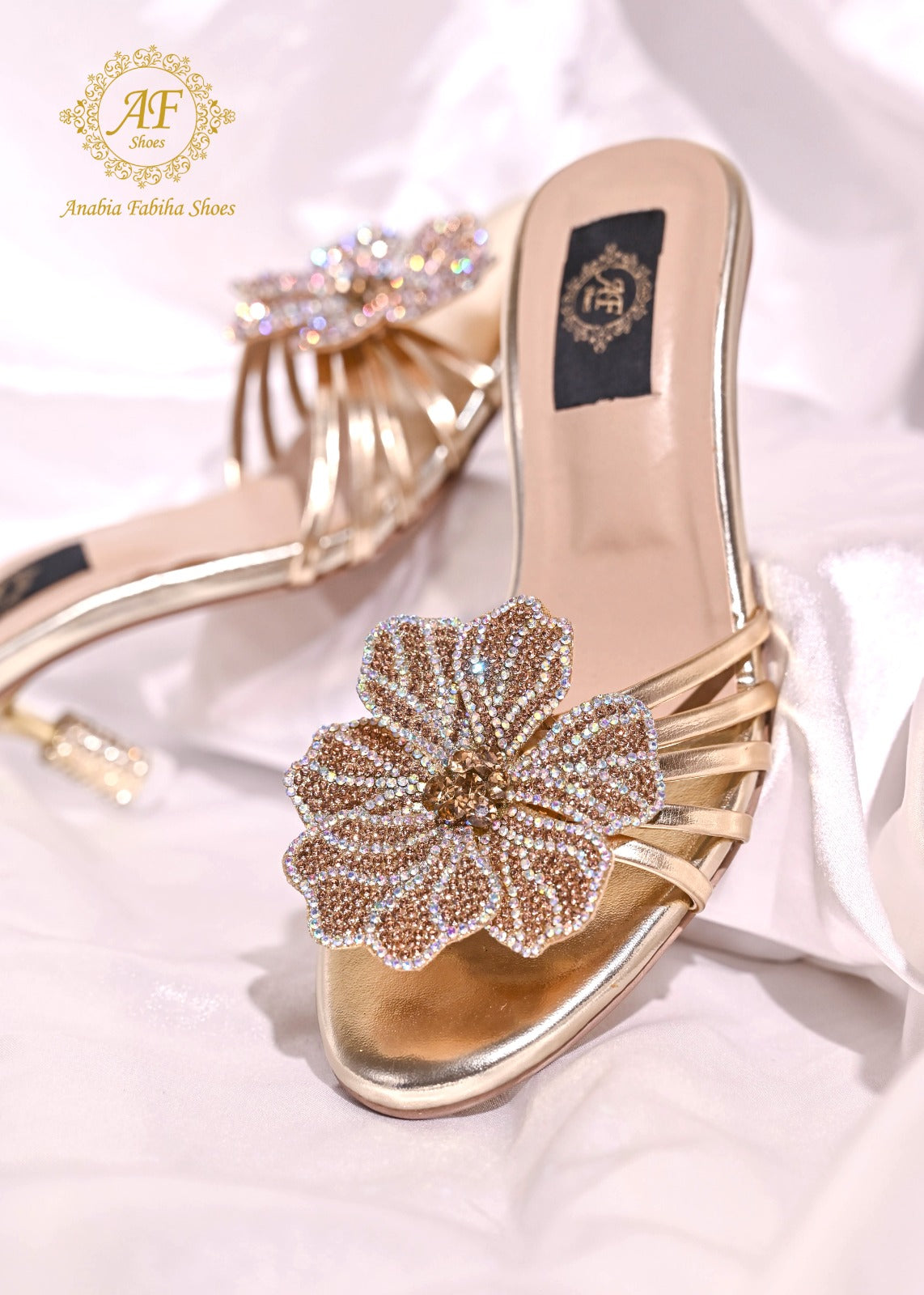 Jade Heels Gold - Sparkle by Anabia Fabiha