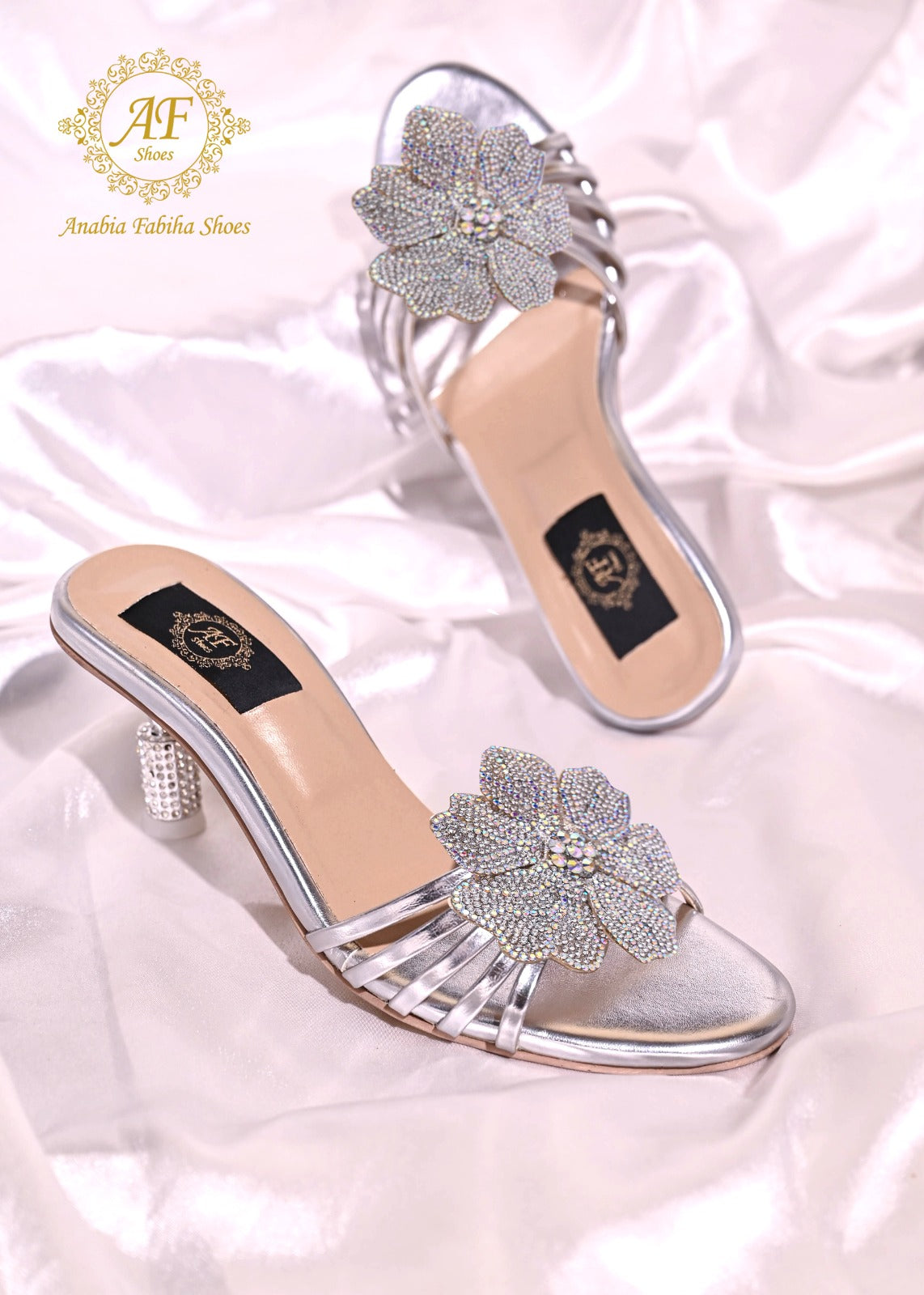 Jade Heels Silver - Sparkle by Anabia Fabiha