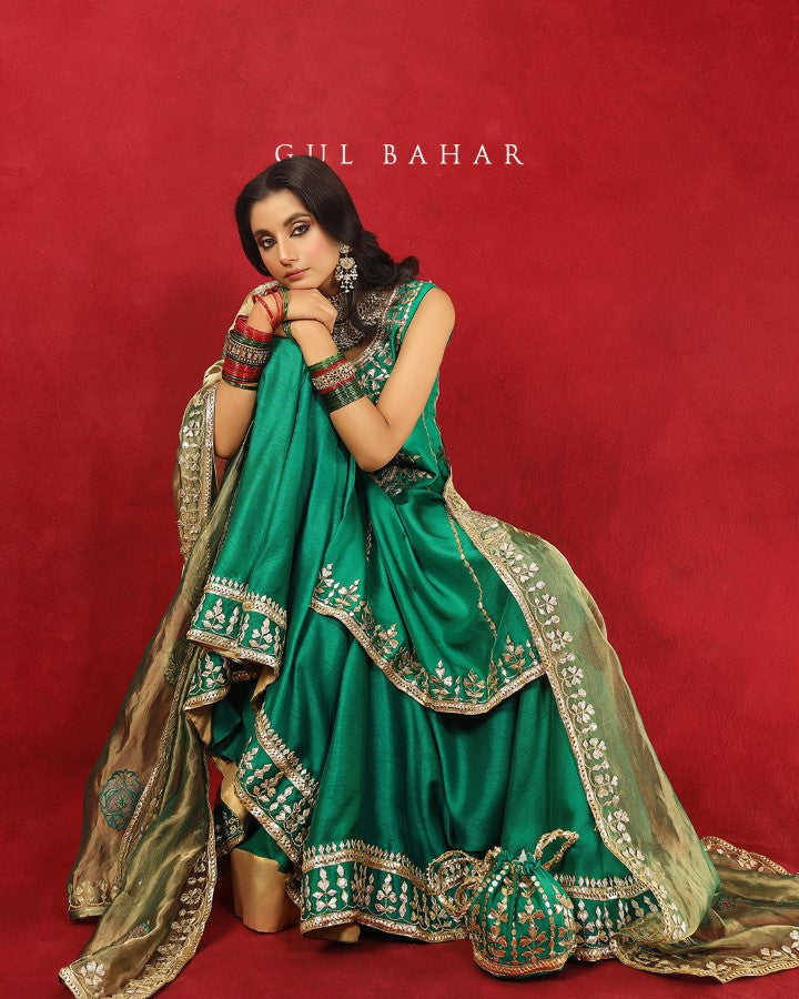 Green Sharara Set  - Formal Wedding by Amak