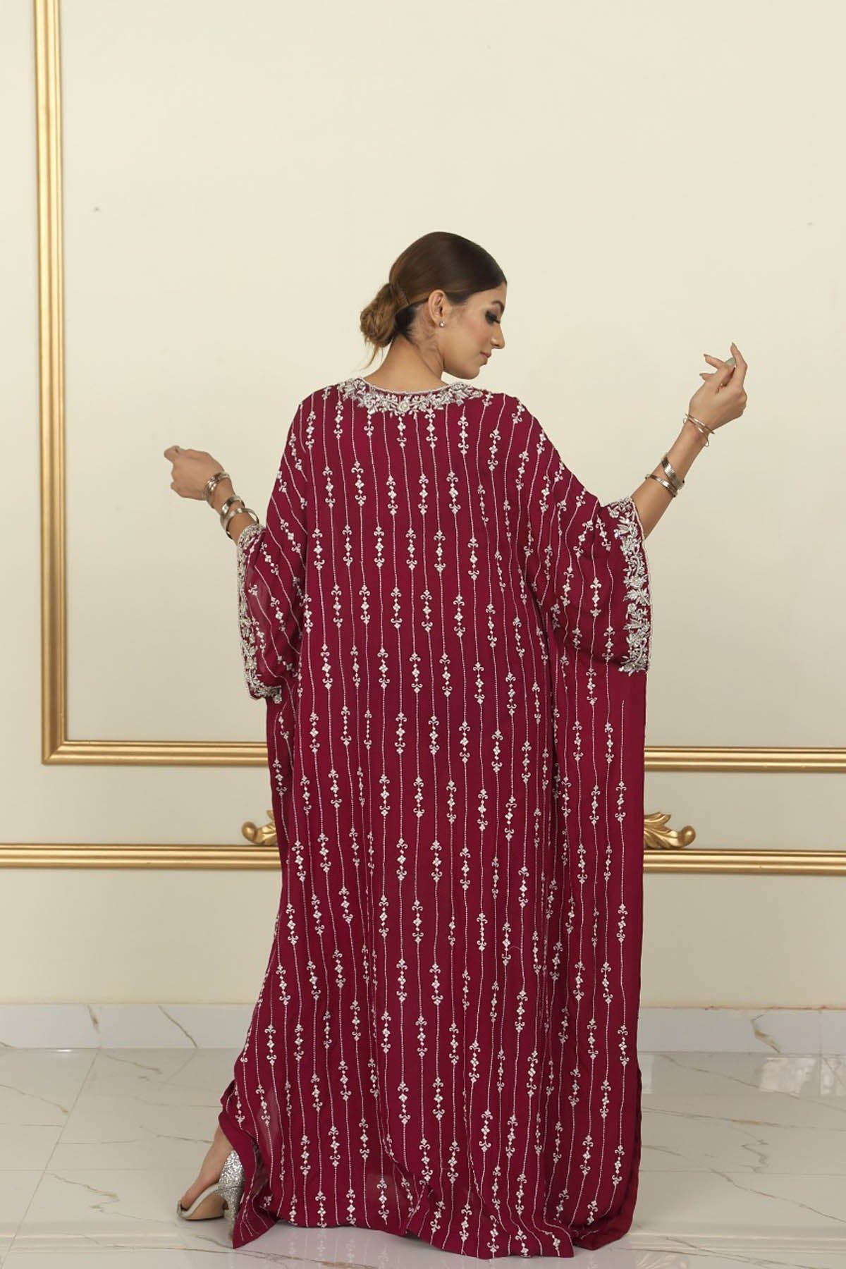 IVY Mehroon Marine Kaftan