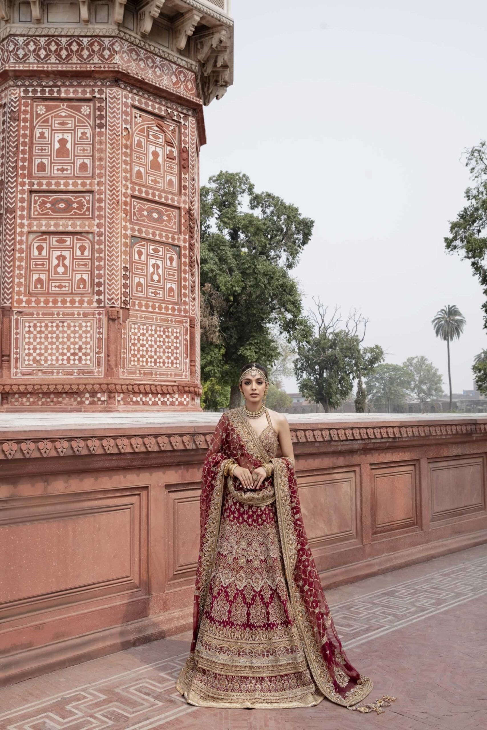 Minari (Bridal Lehnga Choli) - Laal Bahaar by Lajwanti