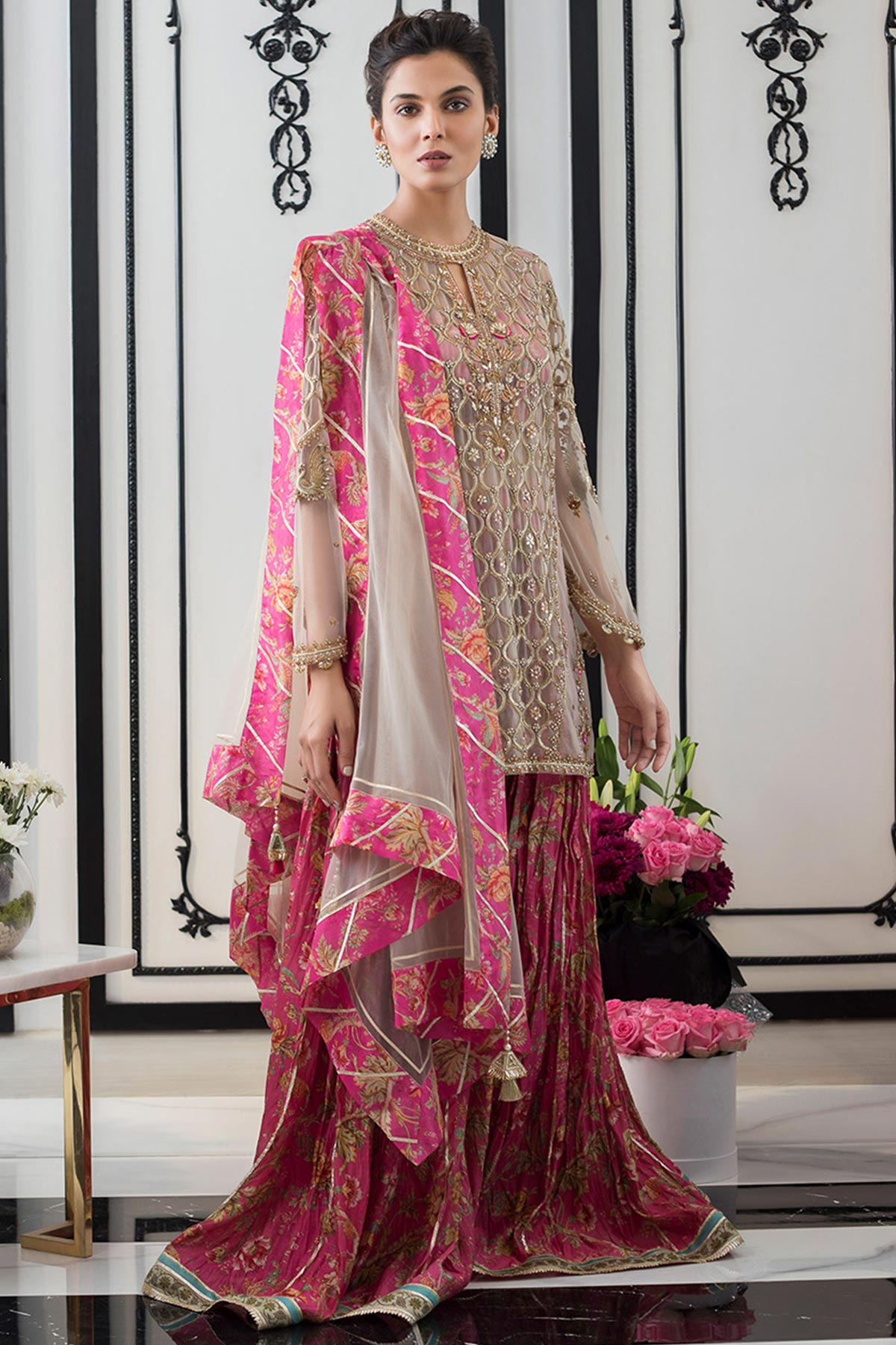 NET SHORT KURTA - Sania Maskatiya