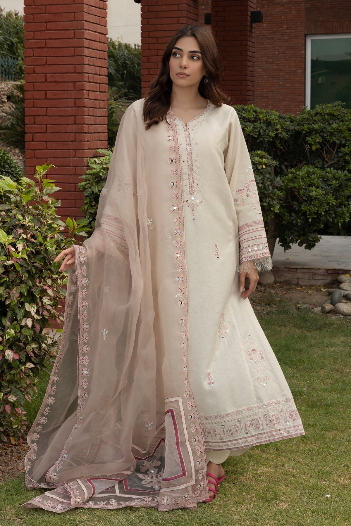 Pearl White - Eid Festive by Sania Hassan