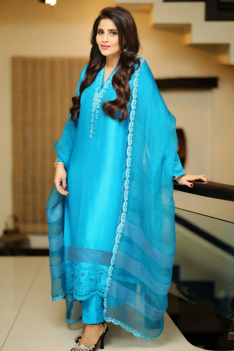 TURQUOISE GLAZE - Luxury Formals by Ansab Jahangir